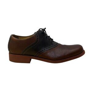 Cole Haan Men’s Brown & Black Leather Oxford Wingtip Dress Shoes Size 7